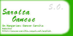 sarolta oancse business card